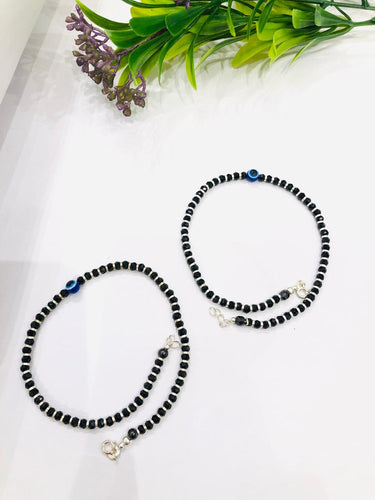 925 Silver Evil Eye Beads Anklet